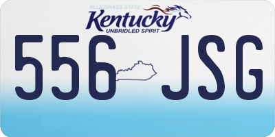 KY license plate 556JSG