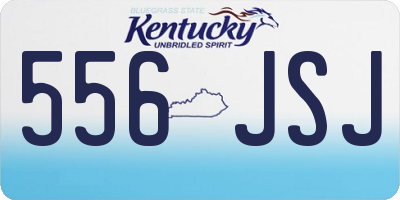 KY license plate 556JSJ
