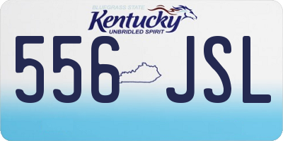 KY license plate 556JSL