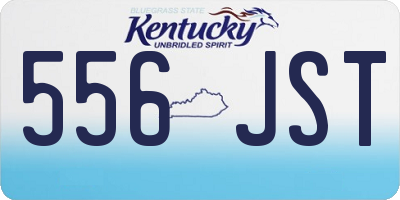 KY license plate 556JST