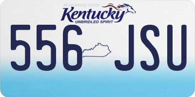 KY license plate 556JSU