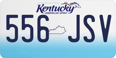 KY license plate 556JSV