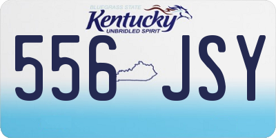 KY license plate 556JSY