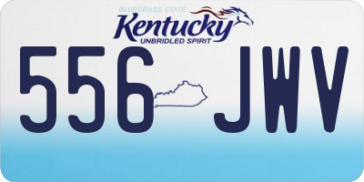 KY license plate 556JWV