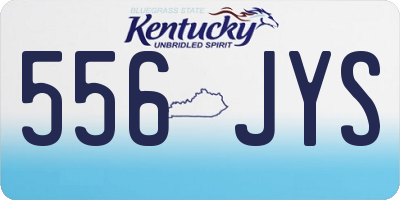 KY license plate 556JYS