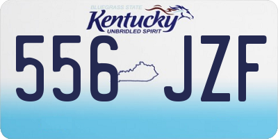 KY license plate 556JZF