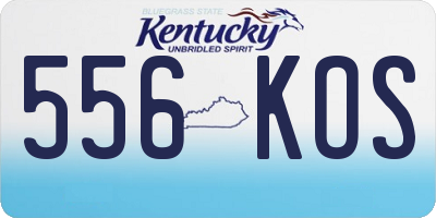 KY license plate 556KOS