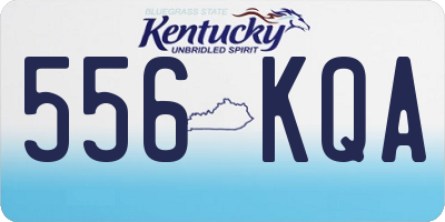 KY license plate 556KQA