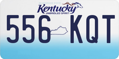 KY license plate 556KQT