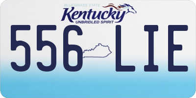 KY license plate 556LIE