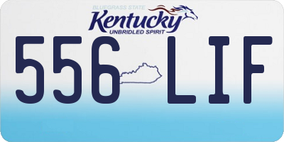 KY license plate 556LIF