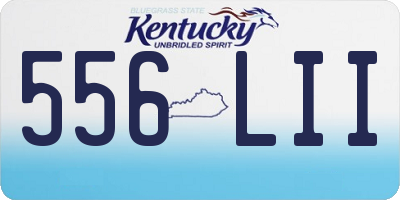 KY license plate 556LII