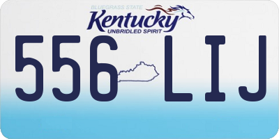KY license plate 556LIJ