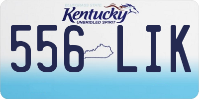 KY license plate 556LIK