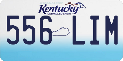 KY license plate 556LIM
