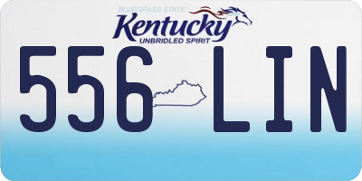 KY license plate 556LIN