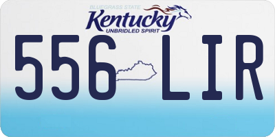 KY license plate 556LIR