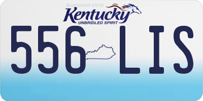 KY license plate 556LIS