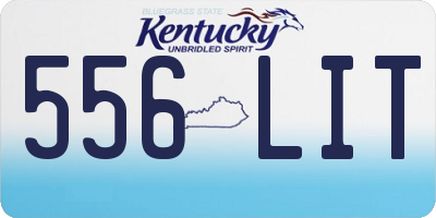 KY license plate 556LIT