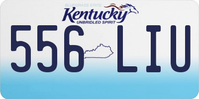 KY license plate 556LIU