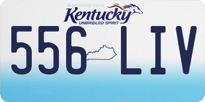 KY license plate 556LIV