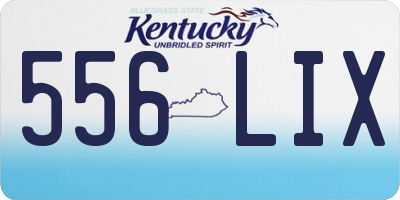 KY license plate 556LIX