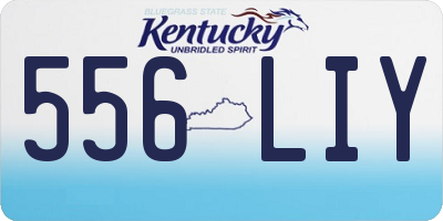 KY license plate 556LIY