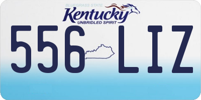 KY license plate 556LIZ