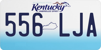 KY license plate 556LJA
