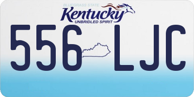 KY license plate 556LJC