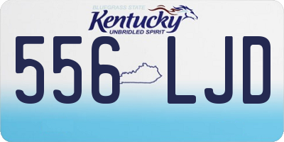 KY license plate 556LJD