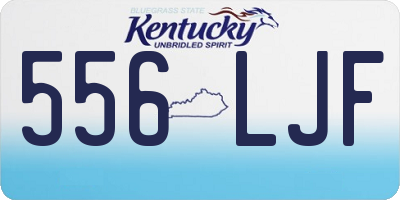 KY license plate 556LJF
