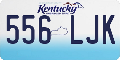 KY license plate 556LJK