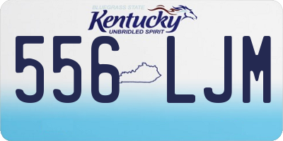 KY license plate 556LJM