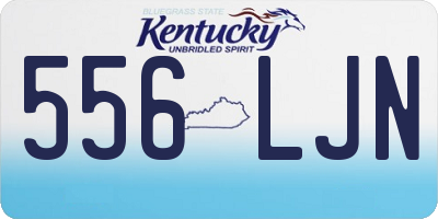 KY license plate 556LJN