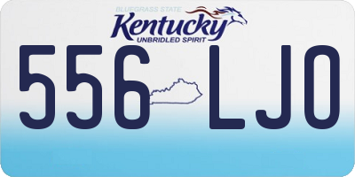 KY license plate 556LJO