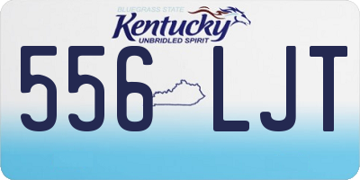 KY license plate 556LJT