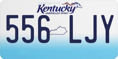 KY license plate 556LJY