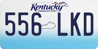 KY license plate 556LKD