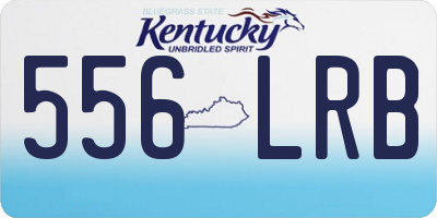 KY license plate 556LRB