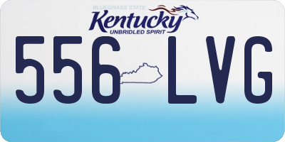 KY license plate 556LVG