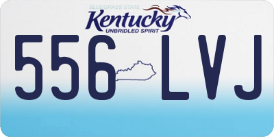 KY license plate 556LVJ