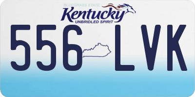 KY license plate 556LVK