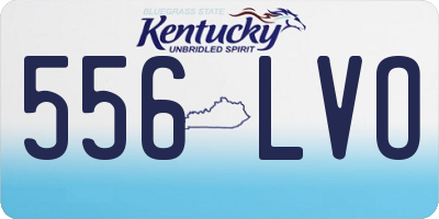 KY license plate 556LVO
