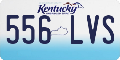 KY license plate 556LVS