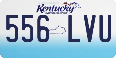 KY license plate 556LVU