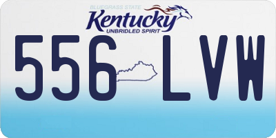 KY license plate 556LVW