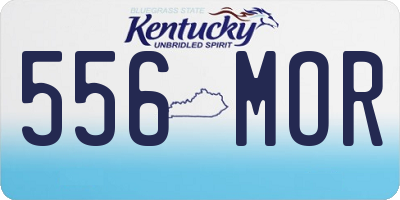 KY license plate 556MOR