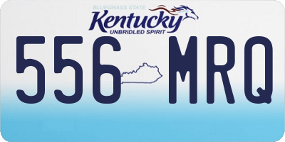 KY license plate 556MRQ