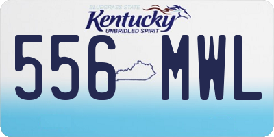 KY license plate 556MWL
